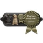 chicken with lamb puppy raw dog food chub